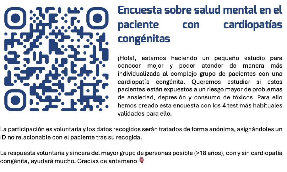 Estudio sobre salud mental en personas con cardiopatia congenita